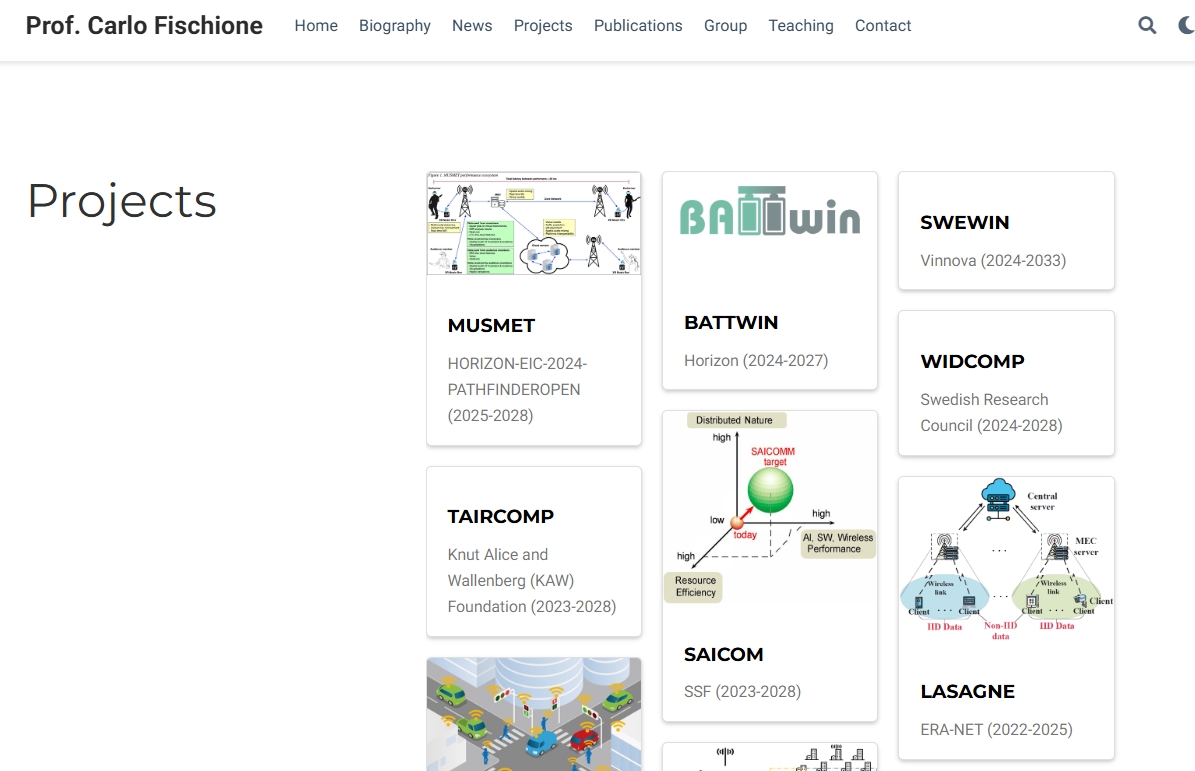 教授项目展示网站建设
